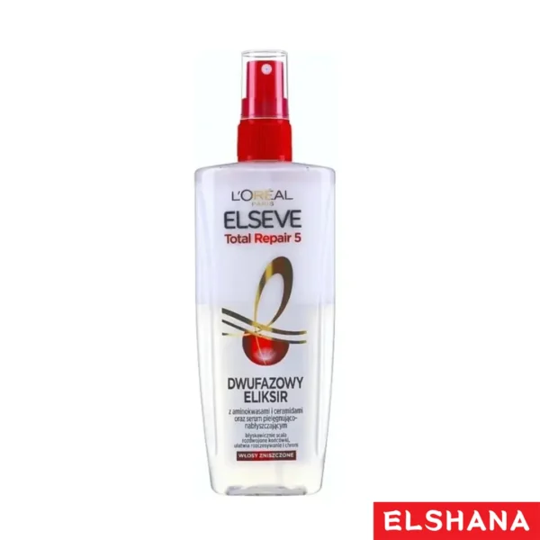 اسپری دو فاز لورال LOREAL مدل TOTAL REPAIR 5 مناسب موهای آسیب دیده حجم 200 میل